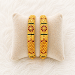 High Quality 1gm Gold Plated Bangles Set
